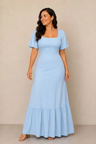 Vestido Azul bebê P/M