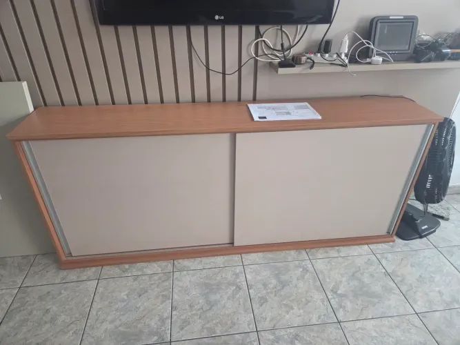 Buffet 100% MDF Jequitibá Rosa e Rosa Infinito 
