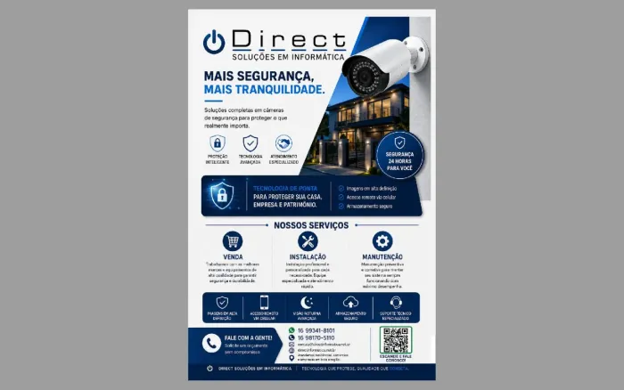 Venda, instalação e configuração câmeras de segurança