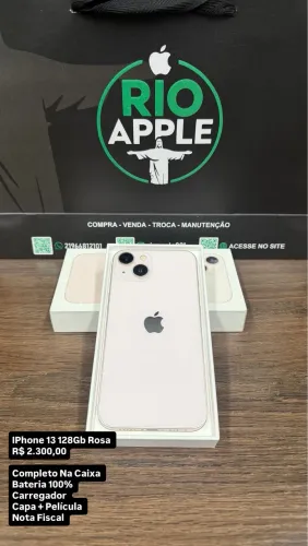IPhone 13 128Gb Rosa Completo Na Caixa Com Nota Fiscal 