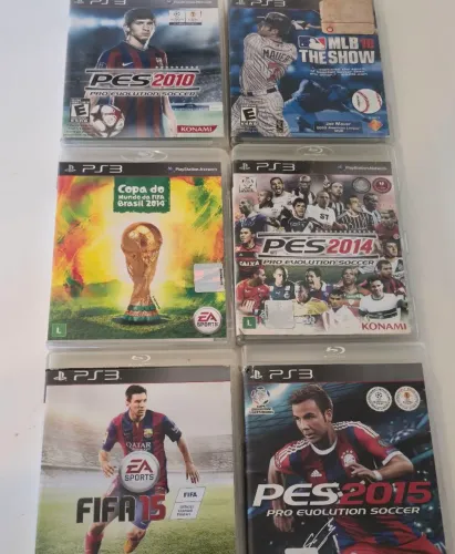 Lote Jogos PS3 Esportes (PES, FIFA, MLB) Originais e Completos