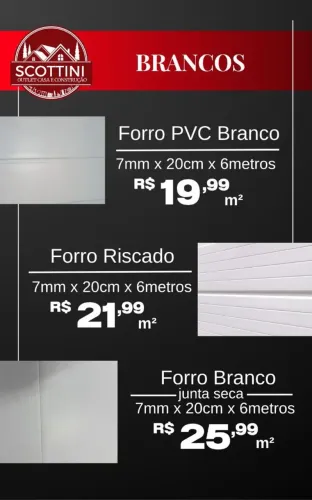 PROMOÇÃO DE FORRO PVC