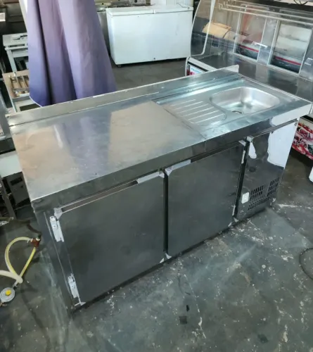 Balcão refrigerado inox com cuba 1.60mt