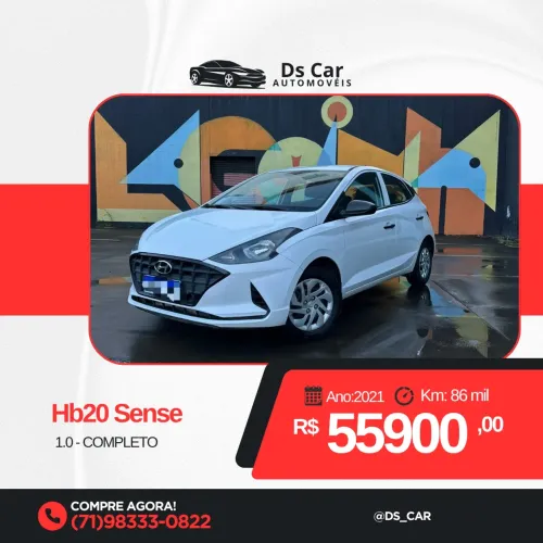 Hyundai HB20 Sense 1.0 Flex 12V MEC 2021