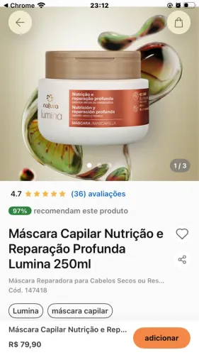 Máscara Lumina Natura