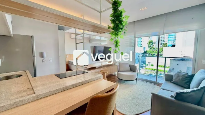 Apartamento de 39m² com 1 quarto, 1 suíte para alugar no bairro Cambuí, Campinas/SP.