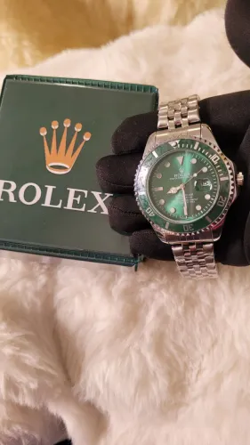 Relógio Rolex Submariner Verde Cromado