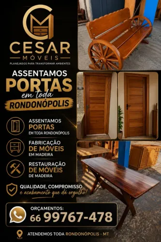 Assentasse portas e trabalhamos com restauração de moveis em toda rondonópolis