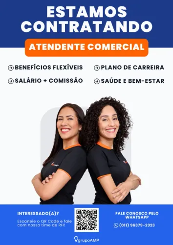 ATENDENTE COMERCIAL - REGIÃO DE SUZANO E ITAIM PAULISTA 