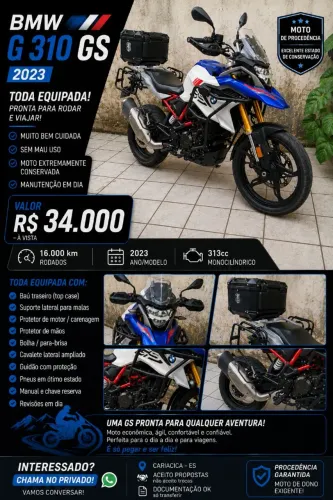 BMW G310 GS 2023 (pouco usada)