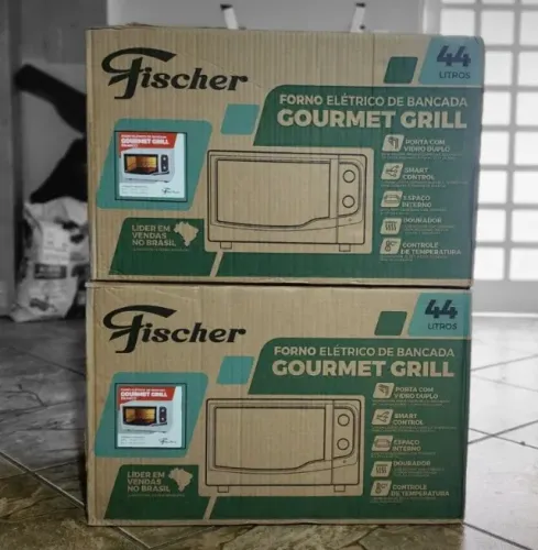 Forno Elétrico 44 Litros Fischer Gourmet Grill 110v Branco