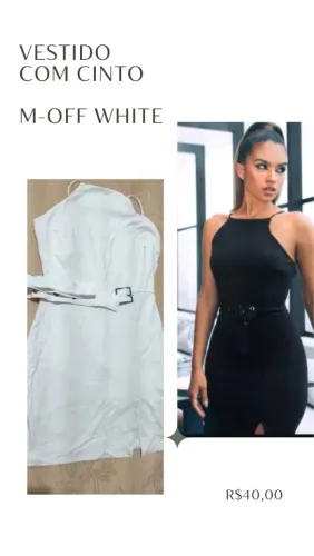 Vestido com cinto 