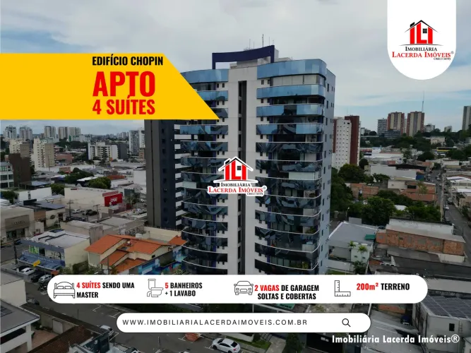 Edifício Chopin - Apartamento com 4 Suítes Sendo 1 Master, Semimobiliado no Vieiralves e 2