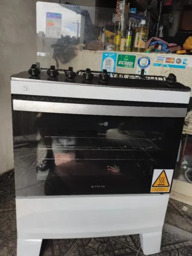 Fogão Atlas Inox Novo 5 Bocas Agile Up