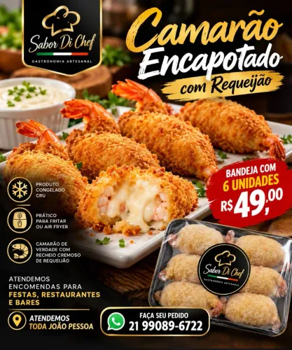 Camarão Encapotado 500 gr / 6 unidades