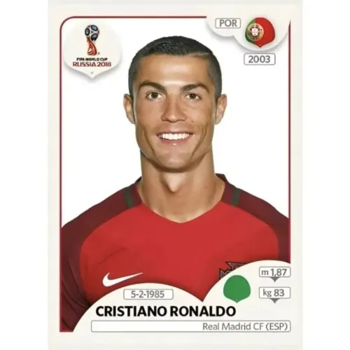 FIGURINHA CRISTIANO RONALDO COPA DO MUNDO 2018