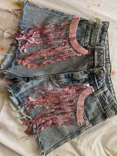 Short jeans infantil tamanho 12