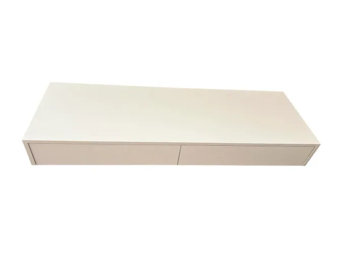 Bancada suspensa Escrivaninha off white 3 gavetas 