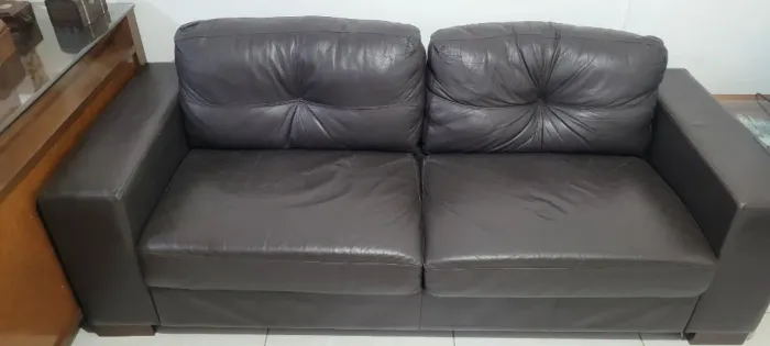 Sofá, 2 lugares em couro