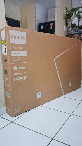Smart Philips Android 4k 65P Nova lacrada
