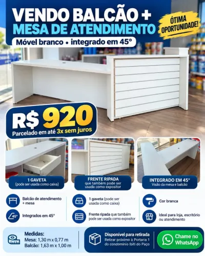 OPORTUNIDADE! Balcão+Mesa de Atendimento