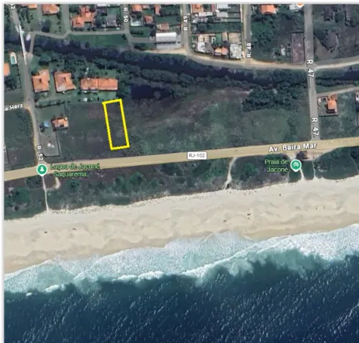Terreno de 900mt2 frente ao Mar - Jaconé - 200.000,00