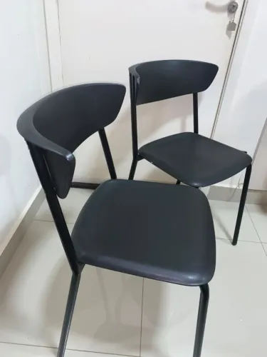 Cadeira Bit Original Preta - Kit com 2 Unidades