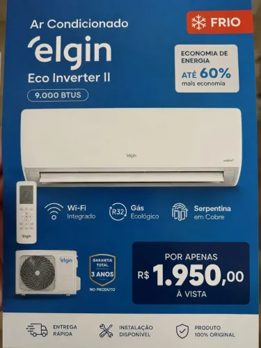 Ar condicionado Elgin Eco Inverter II, 9.000 BTUS