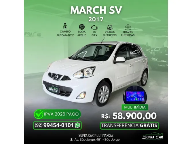 Nissan March SV 1.6 16V Flexstart 5P Aut. 2017