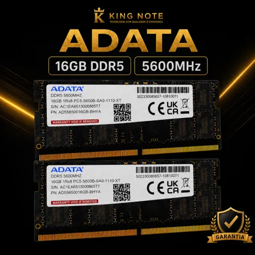 Memoria Notebook ADATA DDR5 16GB 5600MHz Original Garantia Envio Todo Brasil
