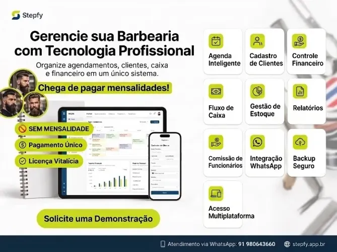 Sistema para Barbeatia e Salão por apenas R$300,00