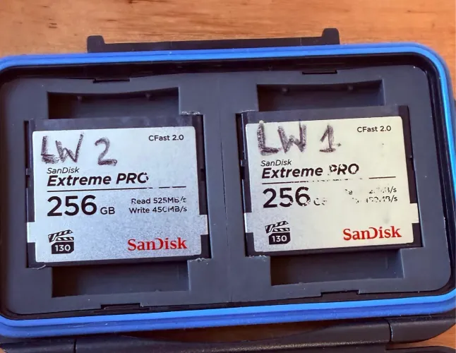 Kit 2 Cartões CFast 2.0 256GB extreme pro SanDisk