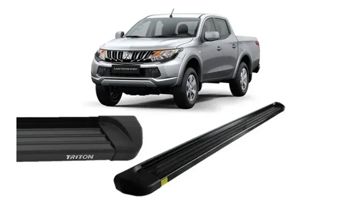Estribo Mitsubishi L200 Triton 2017 à 2023 - Alumínio Preto - T7420P