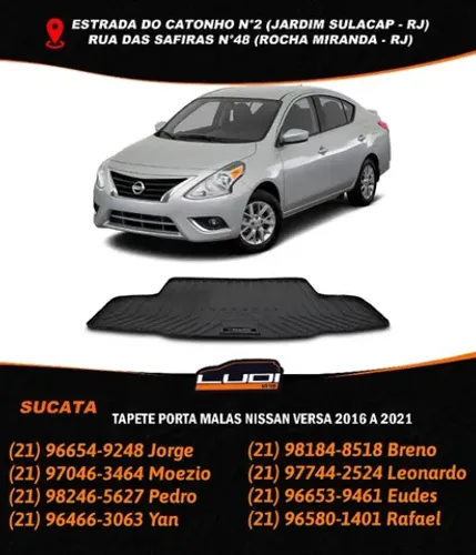 Tapete porta-malas Nissan Versa 2016 à 2021