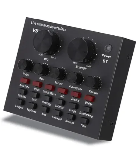 Placa de som audio microfone micro usb