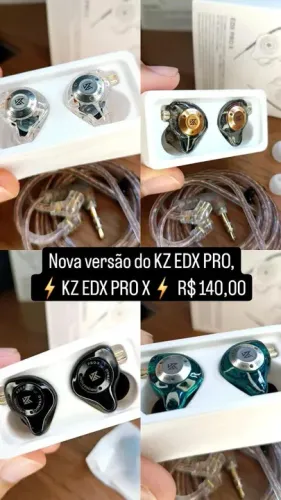 Fone de ouvido kz edx pro x com retorno de palco