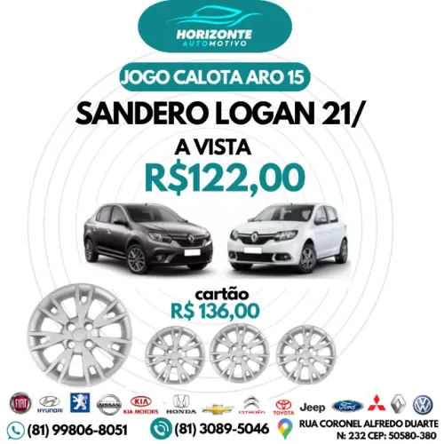 jogo calota aro 15 logan sandero 2021/
