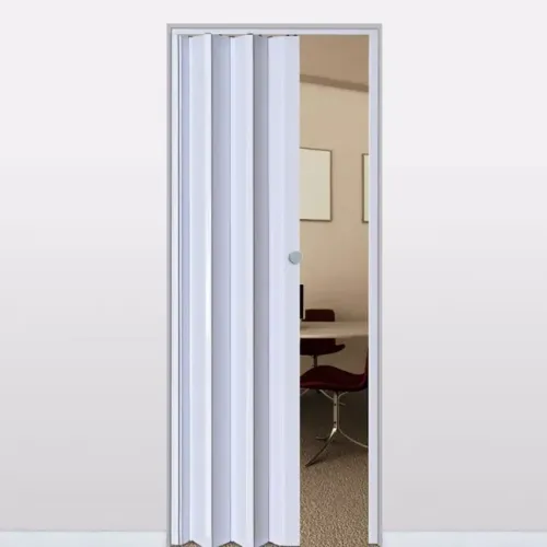 Porta Pvc Sanfonada 90cm Branca, Bege e cinza