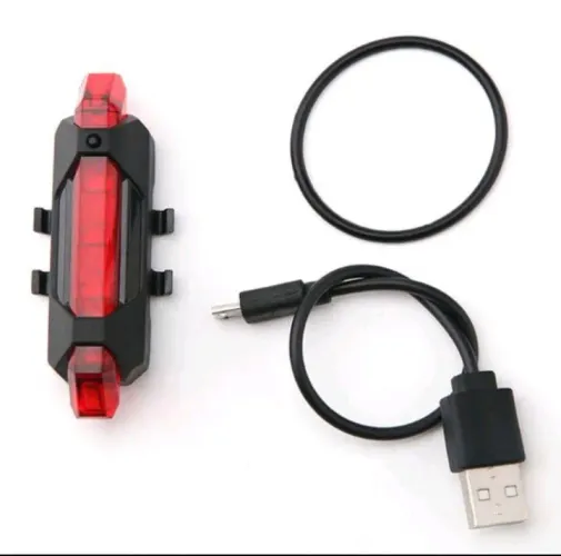 Lanterna Traseira de Bicicleta Recarregável USB