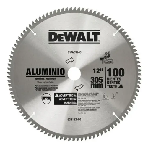 Lâmina De Serra Esquadria Dewalt P/ Alumínio 12'' 100 Dentes