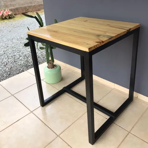 Mesa Escritório 70x70x80 Industrial móveis decoração