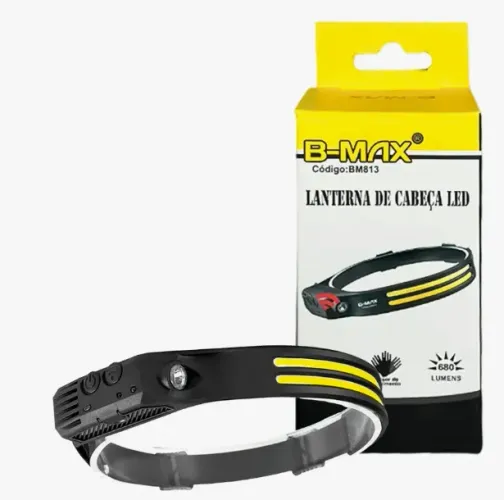 Lanterna Led De Cabeça Bmax BM-813 com Sensor de Movimento On/Off 
