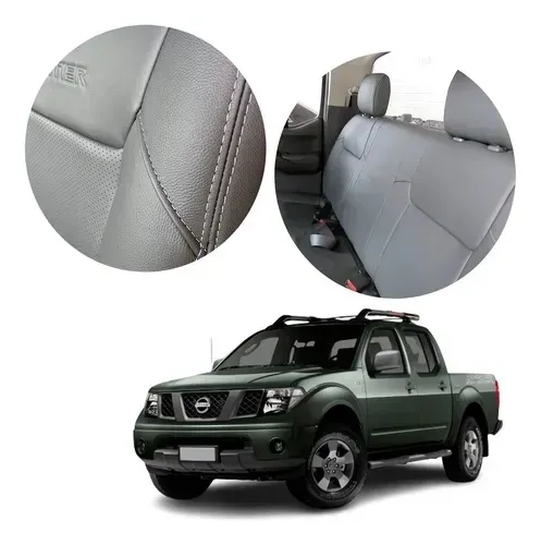 CAPA BANCO CURVIN COURO NISSAN FRONTIER 2017/2021 PRETA - GTR