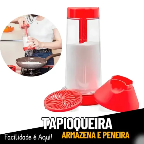 Tapioqueira Peneira Polvilhador - Prepara e Armazena - Tapiocas perfeitas _ CS432