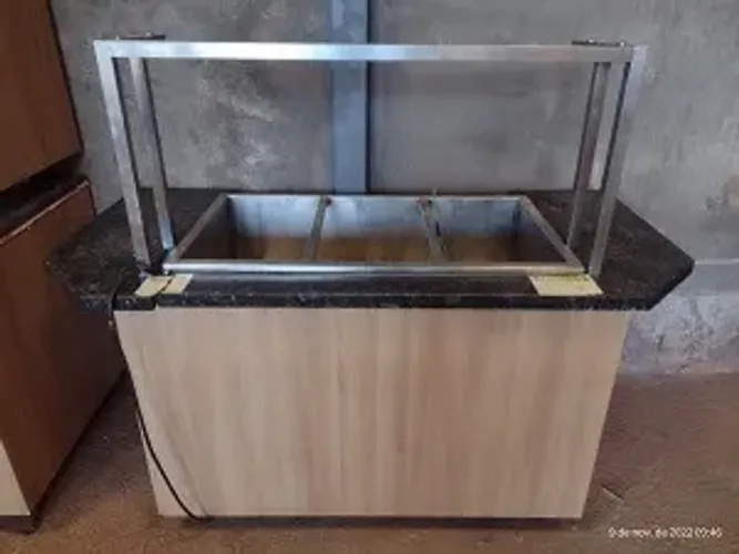 Balcão de Buffet Térmico usado  0,88 x 1,70 x 0,80 B07
