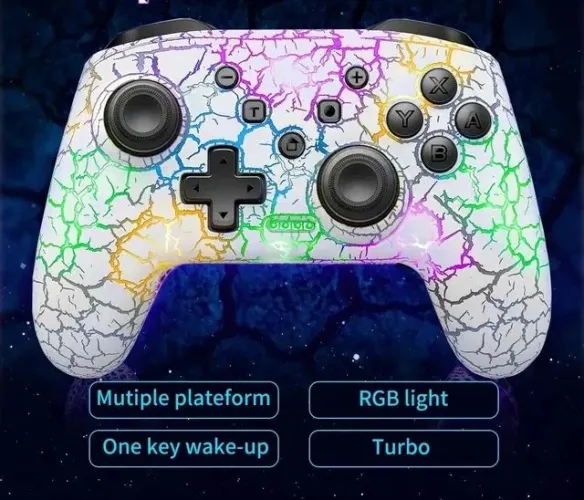 Controle Gamer Sem Fio RGB - Várias Plataformas