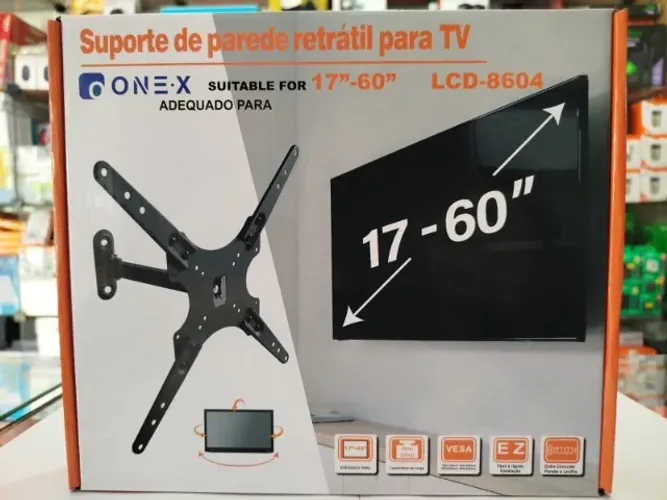 Suporte articulado de parede para Tv de 17 a 60 Polegadas (Jk Eletrônicos)