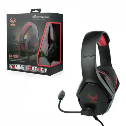 Lacrado Headset Gaming com luz Led e Microfone VERDE EJ-900