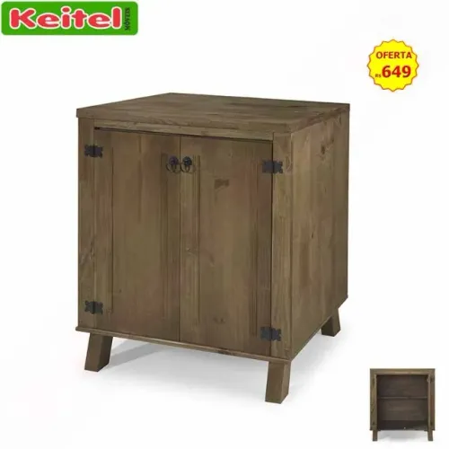 Balcão 2 Portas 80 Rústica Madeira cor Imbuia