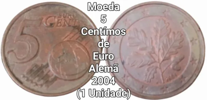 Moeda Colecionável 5 Cents Eur. Alem. Antiga